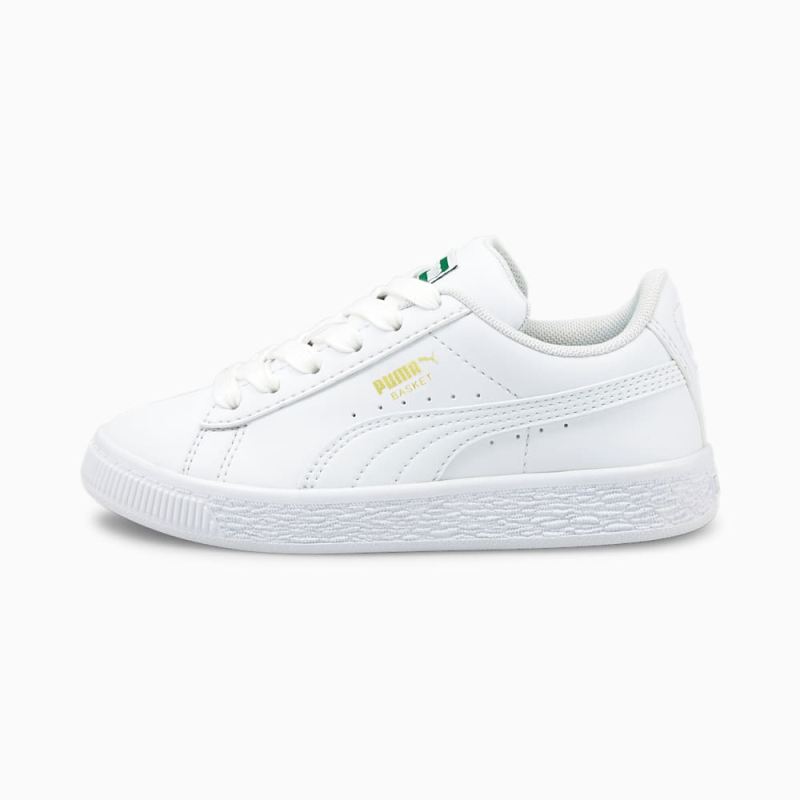 Puma | Girls Basket Classic XXI Little Kids Shoes - White-White