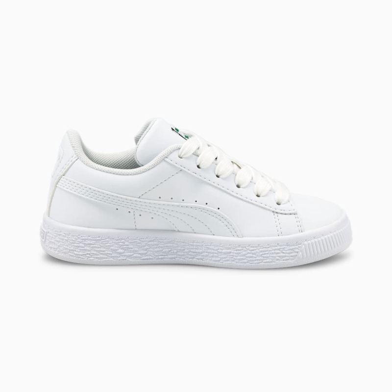 Puma | Girls Basket Classic XXI Little Kids Shoes - White-White