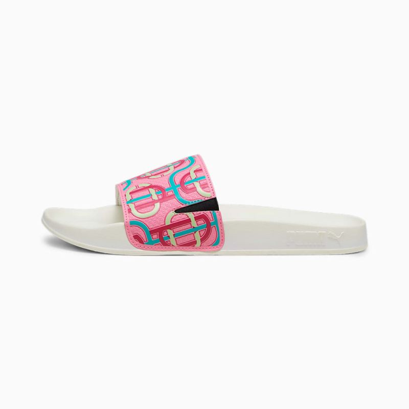 Puma | Men's x PALM TREE CREW Leadcat 2.0 Slides - Strawberry Burst-Pinktastic-Spectra Green-Warm White - Click Image to Close