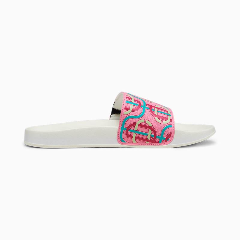 Puma | Men's x PALM TREE CREW Leadcat 2.0 Slides - Strawberry Burst-Pinktastic-Spectra Green-Warm White