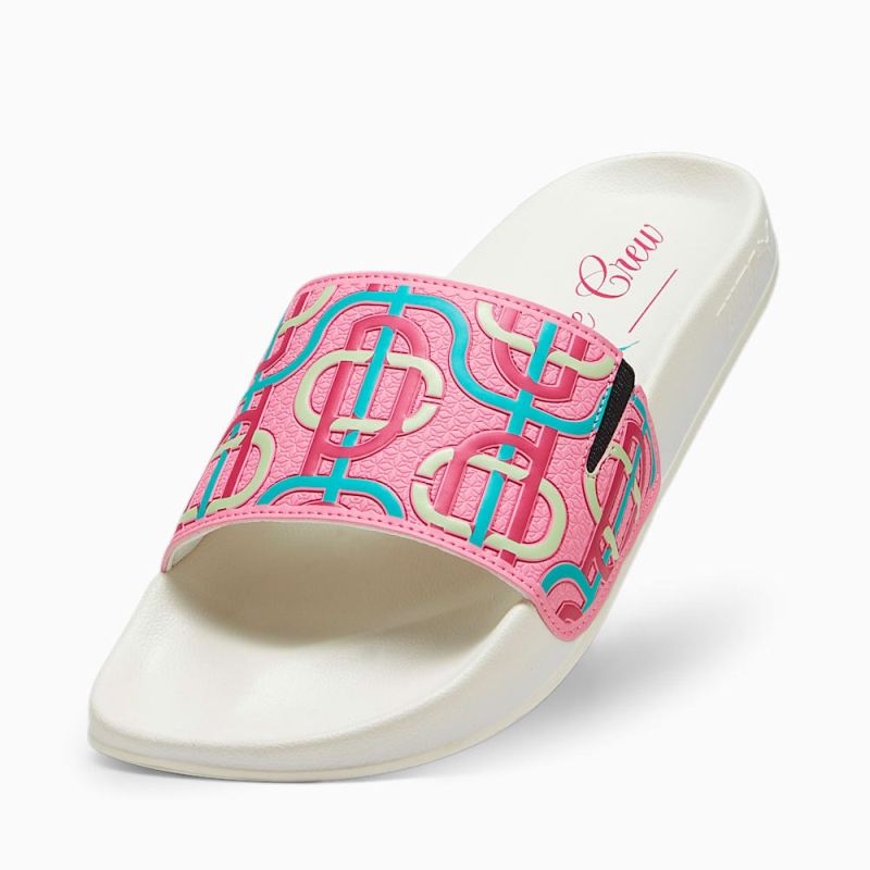 Puma | Men's x PALM TREE CREW Leadcat 2.0 Slides - Strawberry Burst-Pinktastic-Spectra Green-Warm White