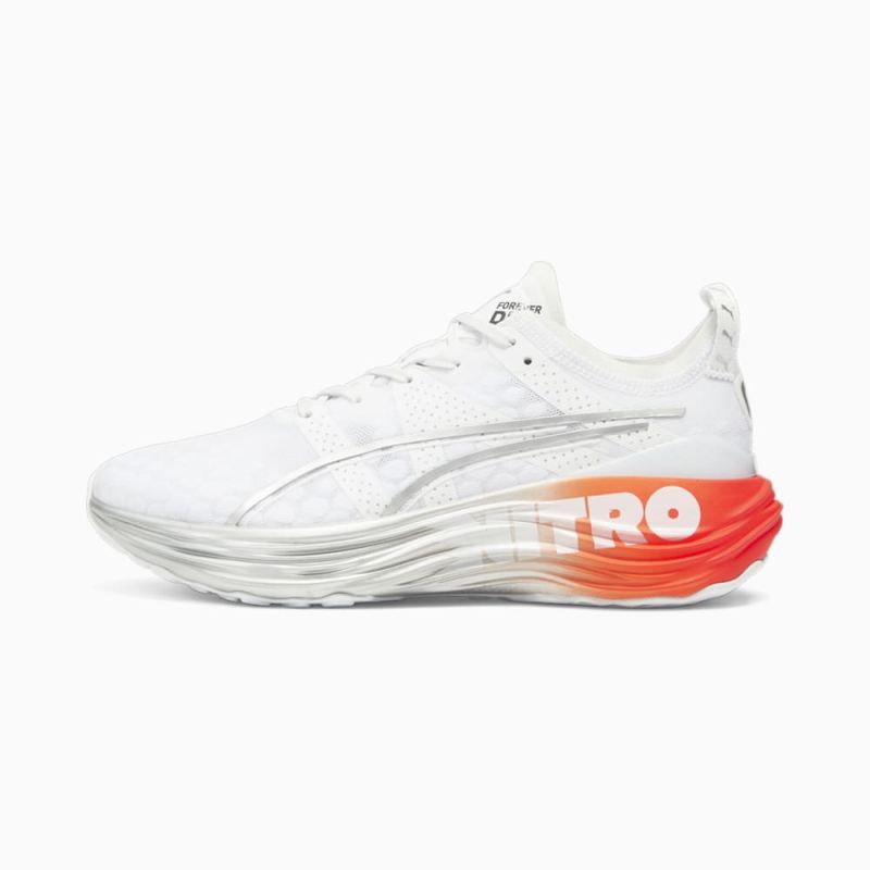 Puma | Women's ForeverRun NITRO Running Shoes - White-Cherry Tomato