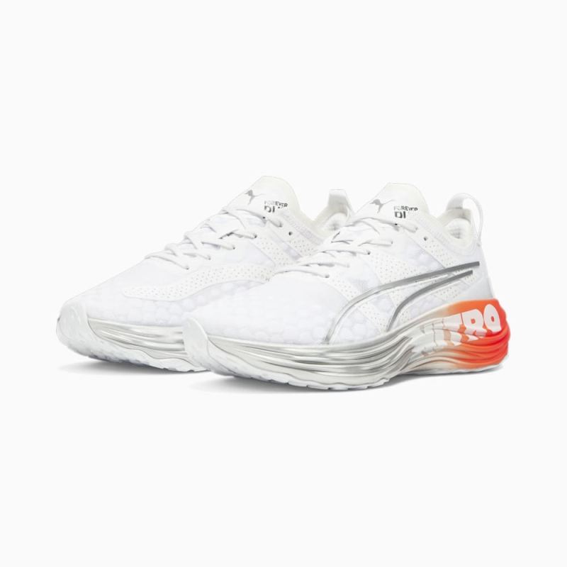 Puma | Women's ForeverRun NITRO Running Shoes - White-Cherry Tomato