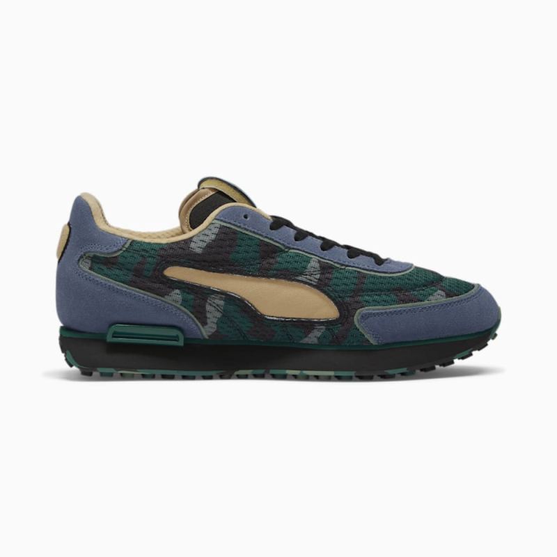 Puma | Women's Future Rider Concrete Camo Sneakers - Inky Blue-Black-Sand Dune