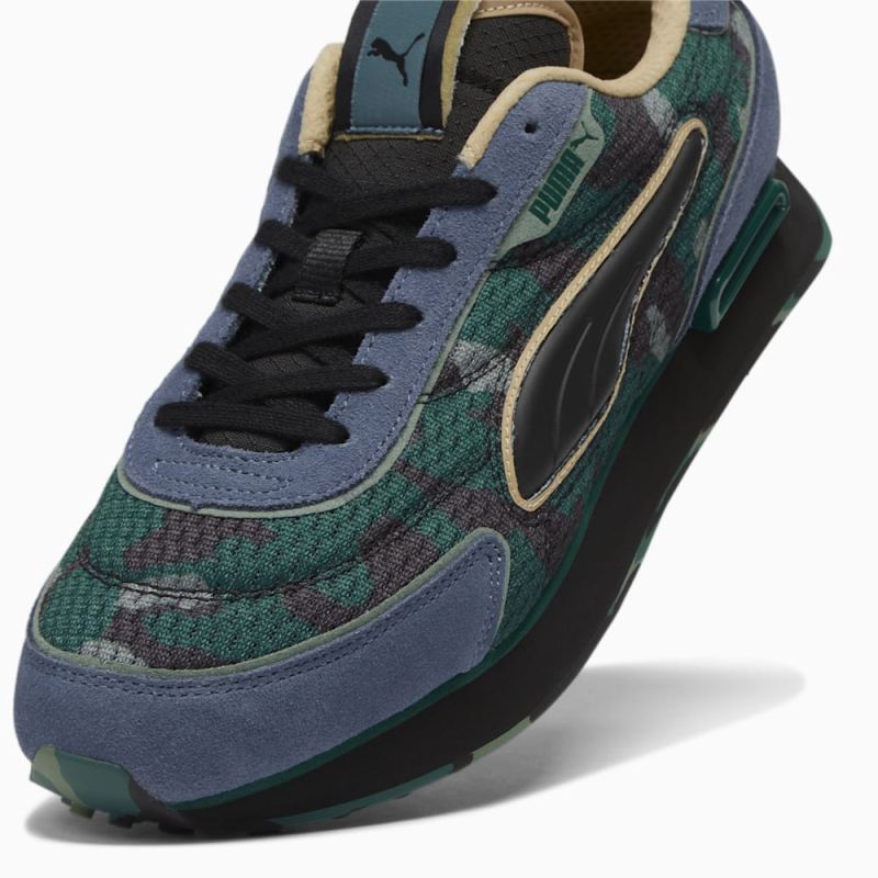 Puma | Women's Future Rider Concrete Camo Sneakers - Inky Blue-Black-Sand Dune