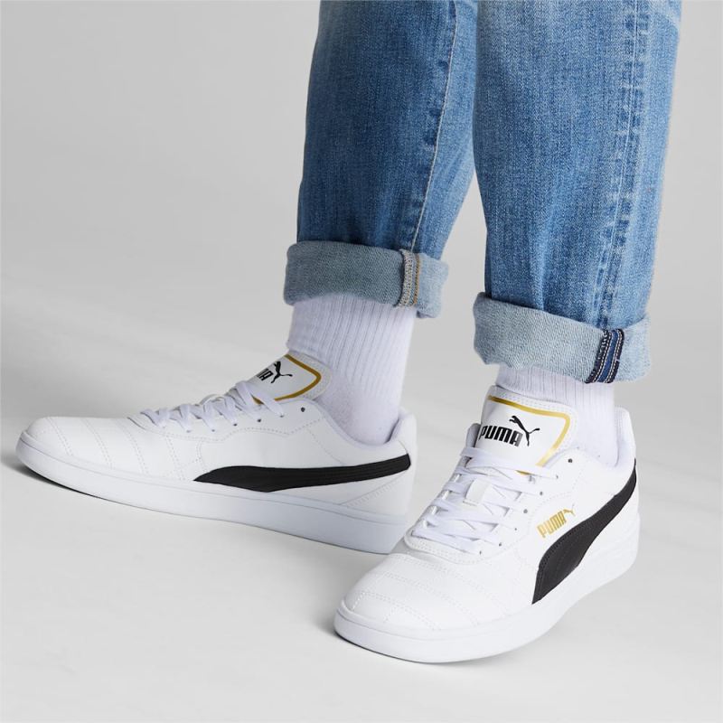 Puma | Men's Astro Kick SL Sneakers - White-Team Gold-Gray Violet