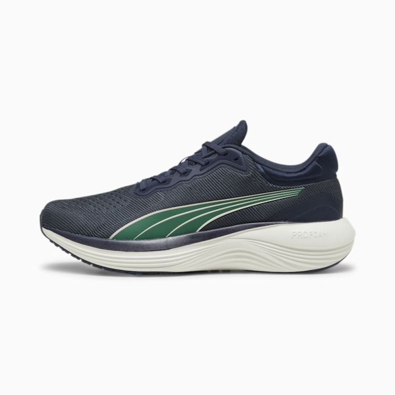 Puma | Men's Scend Pro Engineered Running Shoes - Club Navy-Strong Gray-Vine - Click Image to Close