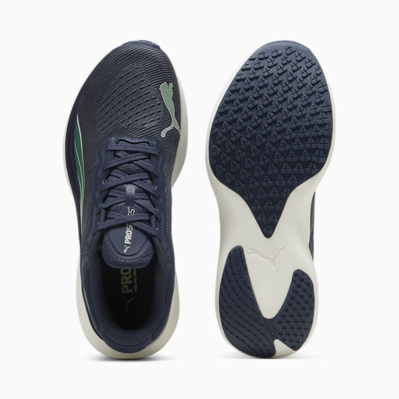 Puma | Men's Scend Pro Engineered Running Shoes - Club Navy-Strong Gray-Vine