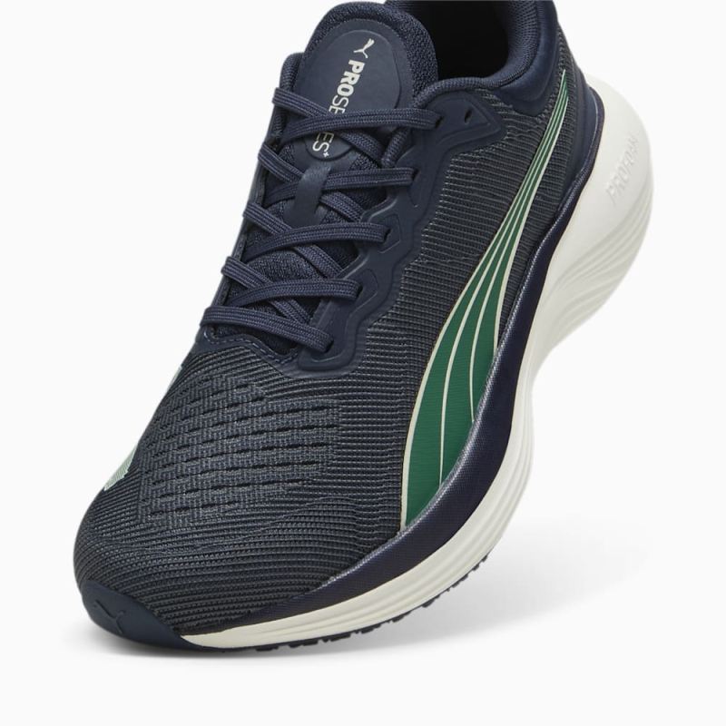 Puma | Men's Scend Pro Engineered Running Shoes - Club Navy-Strong Gray-Vine