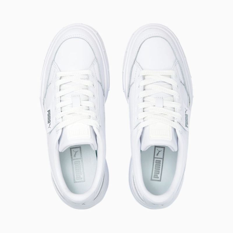 Puma | Women's Mayze Stack Leather Sneakers - White