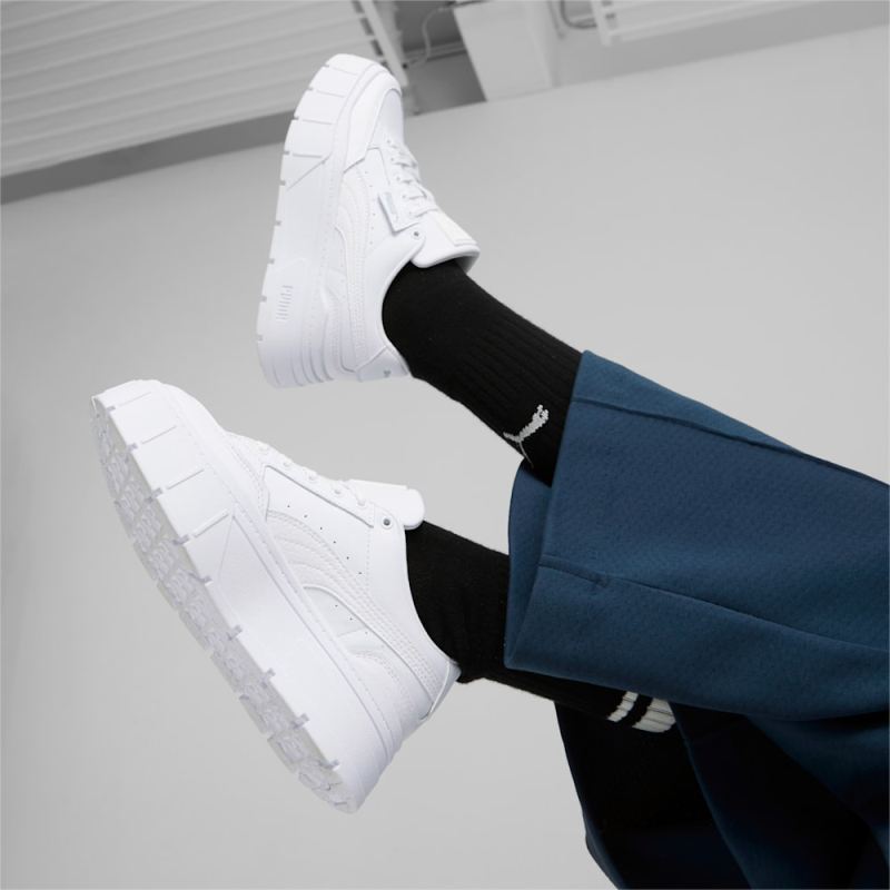 Puma | Women's Mayze Stack Leather Sneakers - White