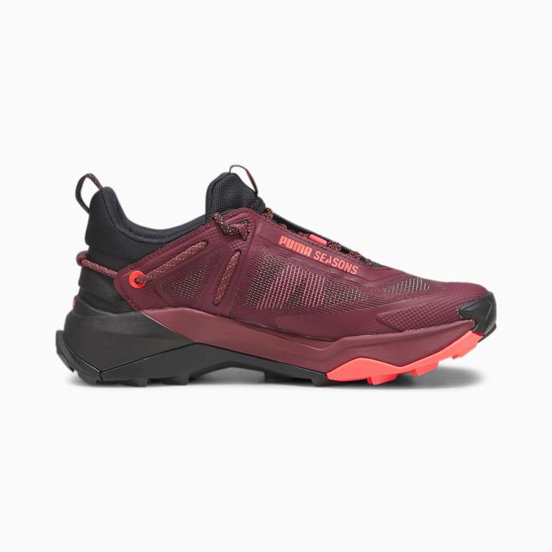 Puma | Women's SEASONS Explore NITRO Hiking Shoes - Dark Jasper-Black-Fire Orchid