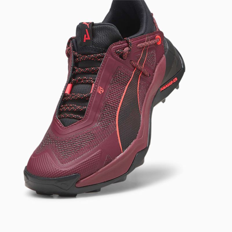 Puma | Women's SEASONS Explore NITRO Hiking Shoes - Dark Jasper-Black-Fire Orchid