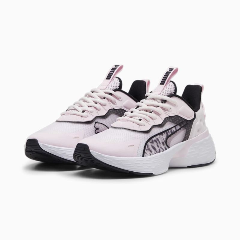 Puma | Women's SOFTRIDE Sway FelineFine Running Shoe - Whisp Of Pink-Black