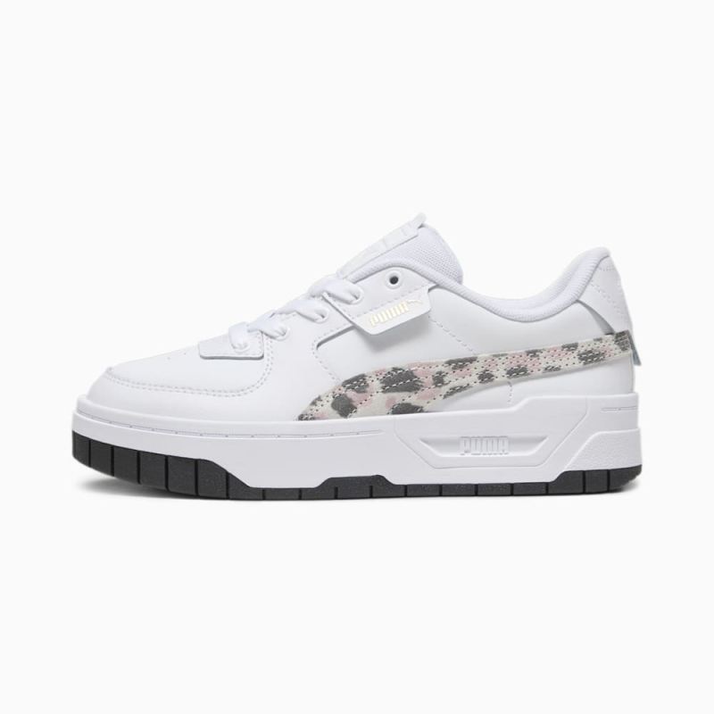 Puma | Girls Cali Dream Animal Print Big Kids Sneakers - White-Peach Smoothie