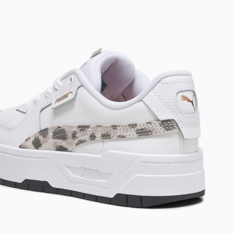 Puma | Girls Cali Dream Animal Print Big Kids Sneakers - White-Peach Smoothie