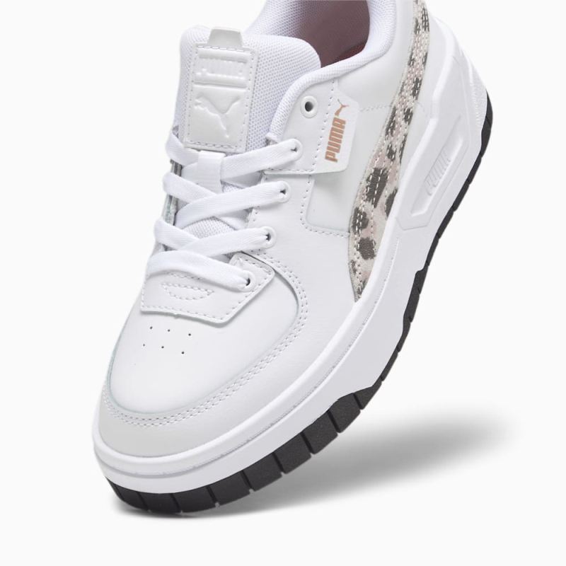 Puma | Girls Cali Dream Animal Print Big Kids Sneakers - White-Peach Smoothie