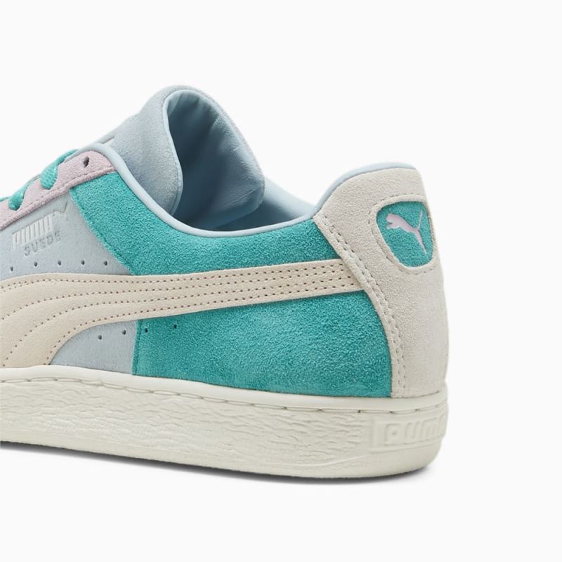 Puma | Women's Suede Iconix Summer Sneakers - Grape Mist-Sparkling Green