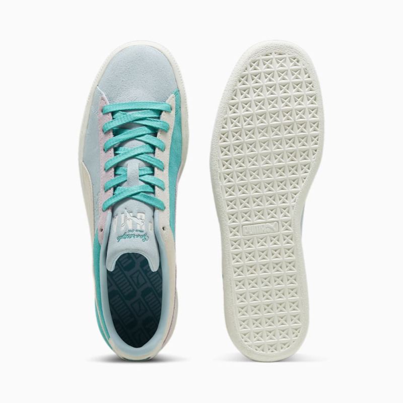 Puma | Women's Suede Iconix Summer Sneakers - Grape Mist-Sparkling Green