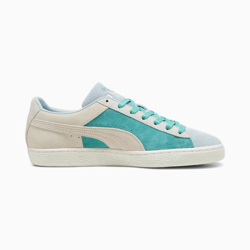 Puma | Women's Suede Iconix Summer Sneakers - Grape Mist-Sparkling Green