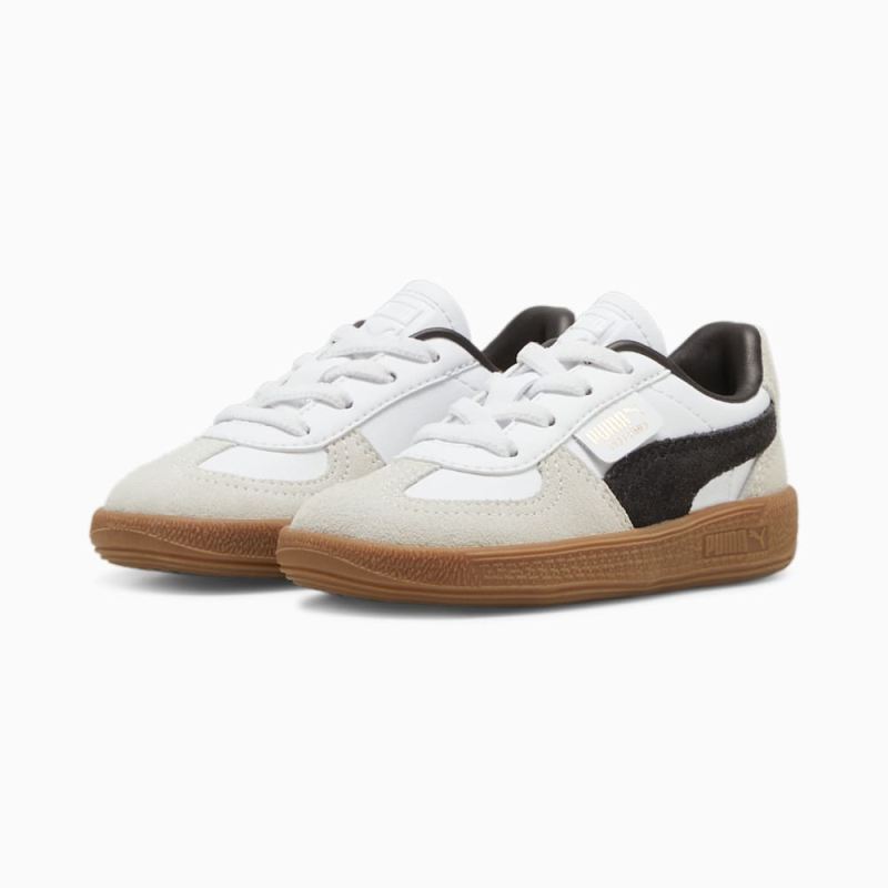 Puma | Boys Palermo Leather Toddlers Sneakers - White-Vapor Gray-Gum