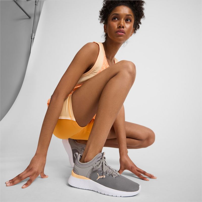 Puma | Women's Starla Training Shoes - Stormy Slate-Peach Fizz-White