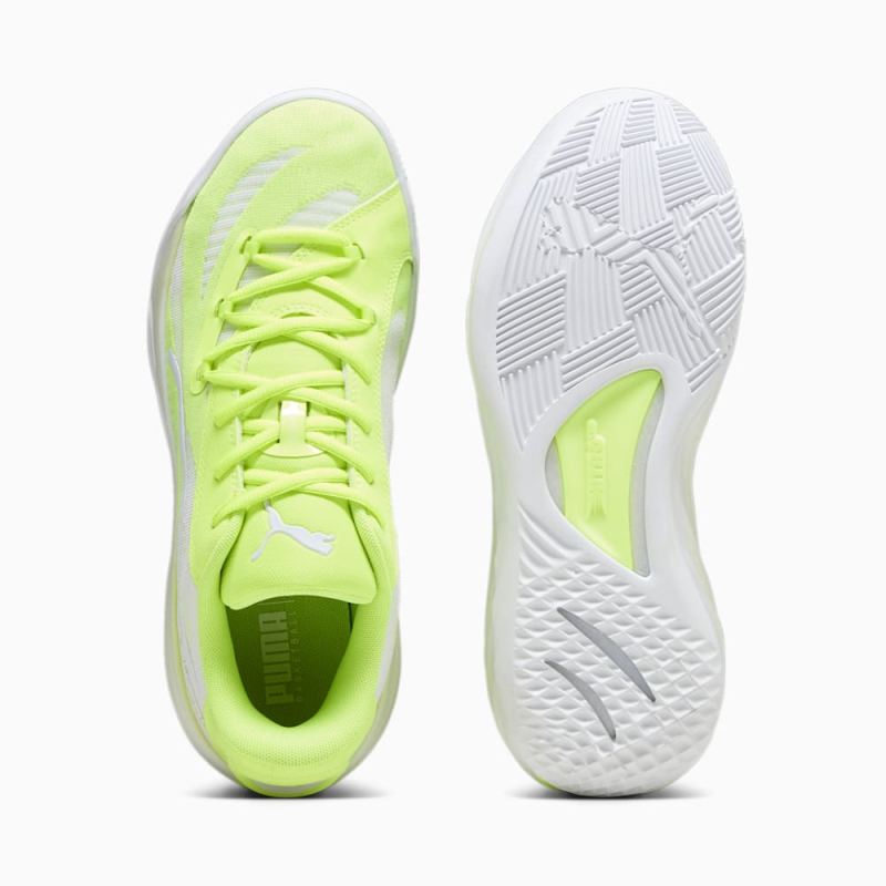 Puma | Men's All-Pro NITRO Basketball Shoes - Lime Squeeze-White