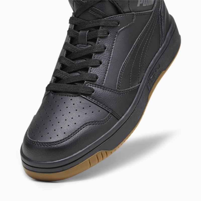 Puma | Men's Rebound Sneakers - Black-Shadow Gray-Gum