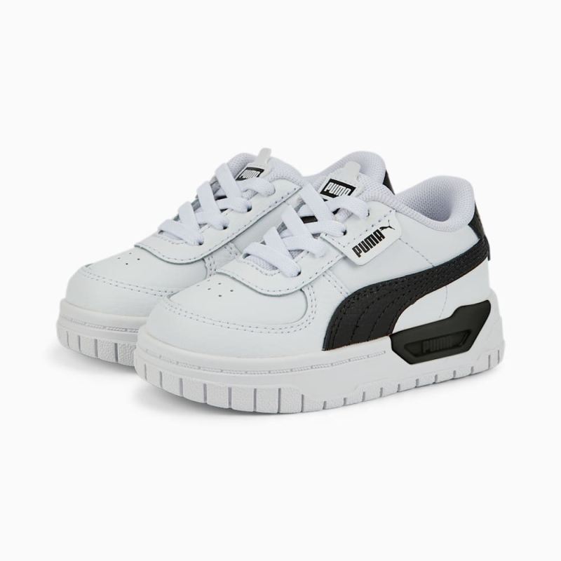 Puma | Girls Cali Dream Leather Toddlers Shoes - White-Black-White