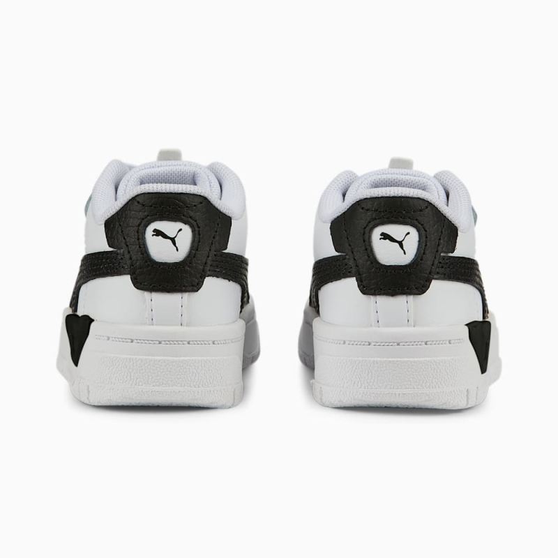 Puma | Girls Cali Dream Leather Toddlers Shoes - White-Black-White