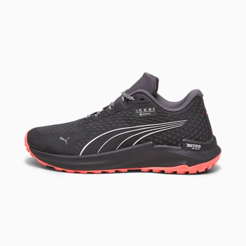 Puma | Women's SEASONS Fast-Trac NITRO GORE-TEX Running Shoes - Black-Fire Orchid