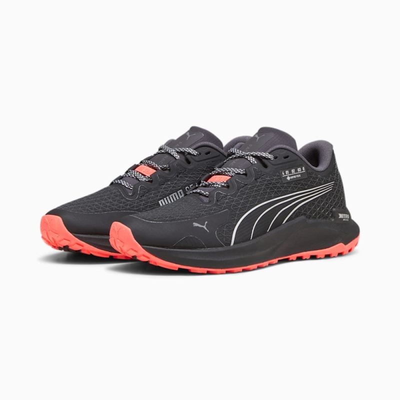 Puma | Women's SEASONS Fast-Trac NITRO GORE-TEX Running Shoes - Black-Fire Orchid