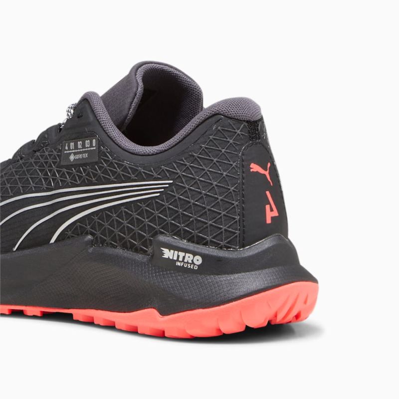 Puma | Women's SEASONS Fast-Trac NITRO GORE-TEX Running Shoes - Black-Fire Orchid