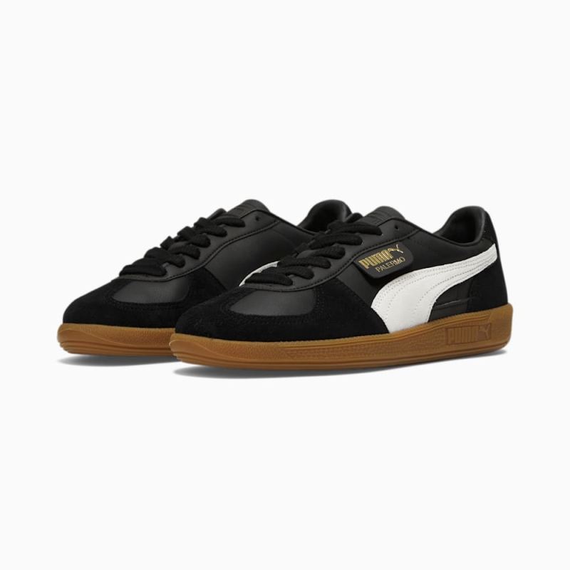 Puma | Men's Palermo Leather Sneakers - Black-Feather Gray-Gum