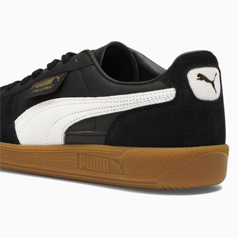 Puma | Men's Palermo Leather Sneakers - Black-Feather Gray-Gum