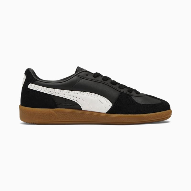 Puma | Men's Palermo Leather Sneakers - Black-Feather Gray-Gum