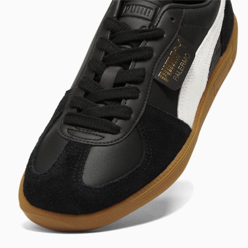 Puma | Men's Palermo Leather Sneakers - Black-Feather Gray-Gum