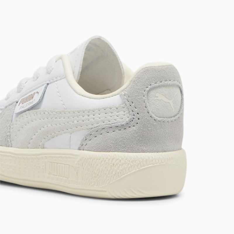 Puma | Girls Palermo Leather Toddlers Sneakers - White-Cool Light Gray-Sugared Almond