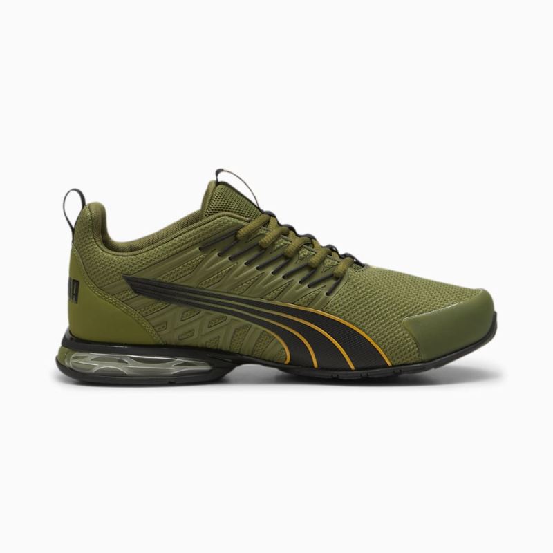 Puma | Men's Voltaic Evo Running Shoe - Olive Green-Black-Clementine