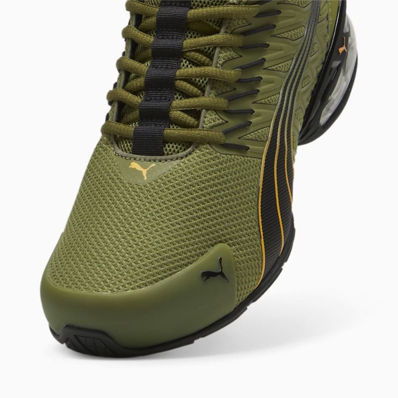 Puma | Men's Voltaic Evo Running Shoe - Olive Green-Black-Clementine