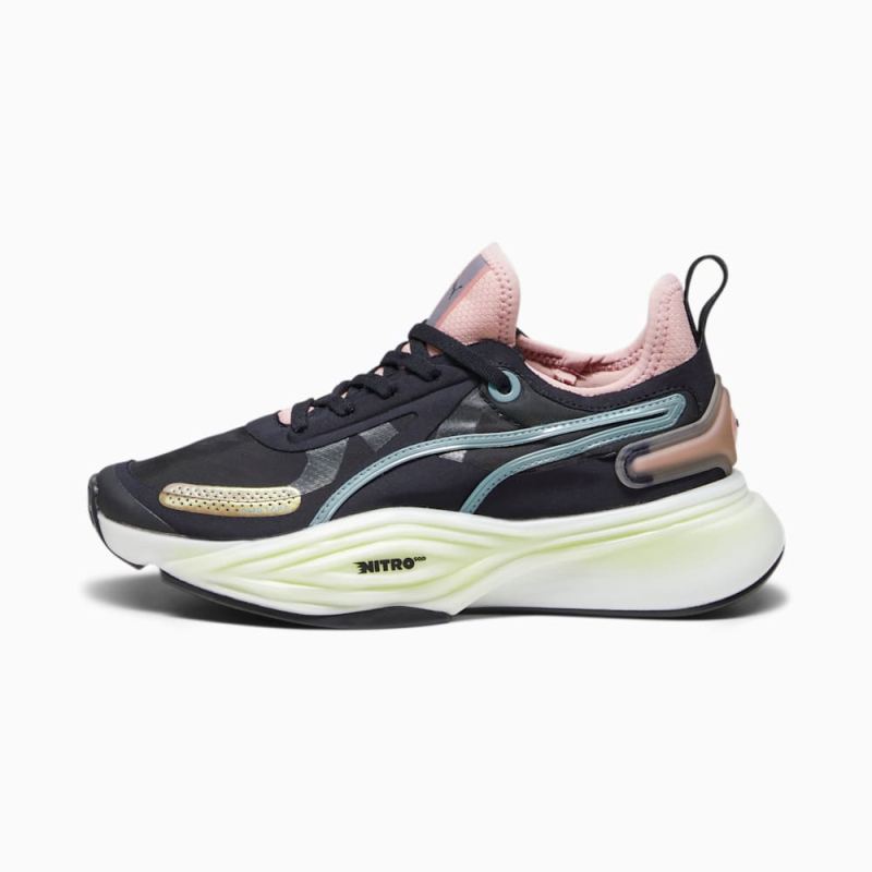 Puma | Women's PWR NITRO Squared Training Shoes - Black-Bold Blue-Future Pink