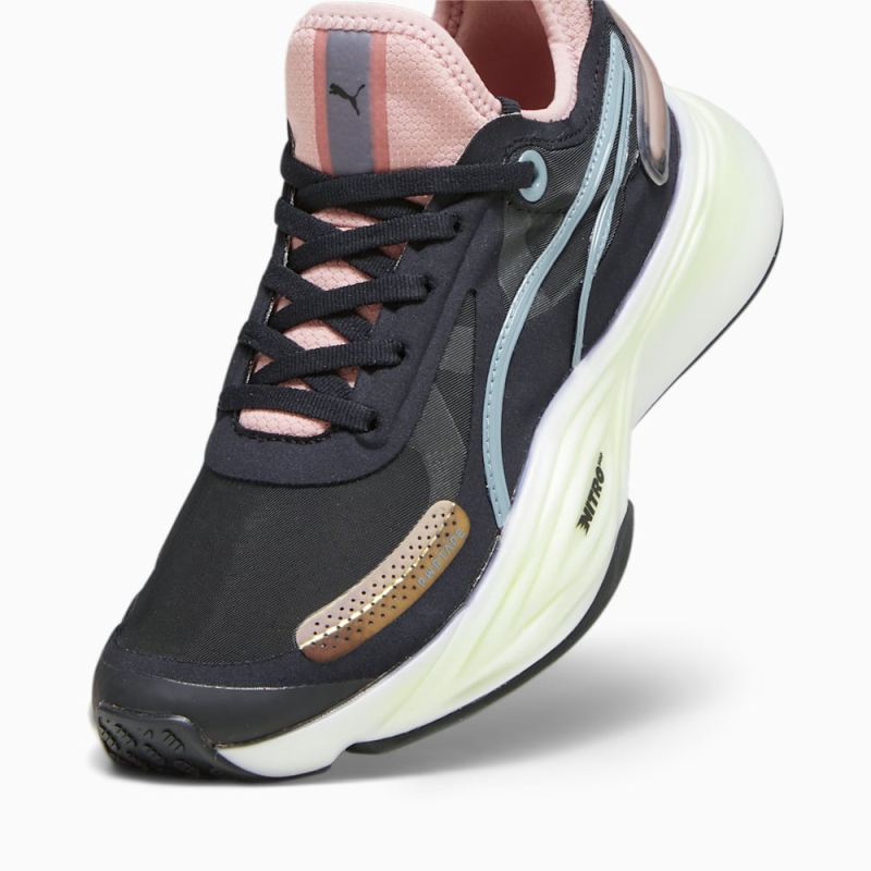 Puma | Women's PWR NITRO Squared Training Shoes - Black-Bold Blue-Future Pink