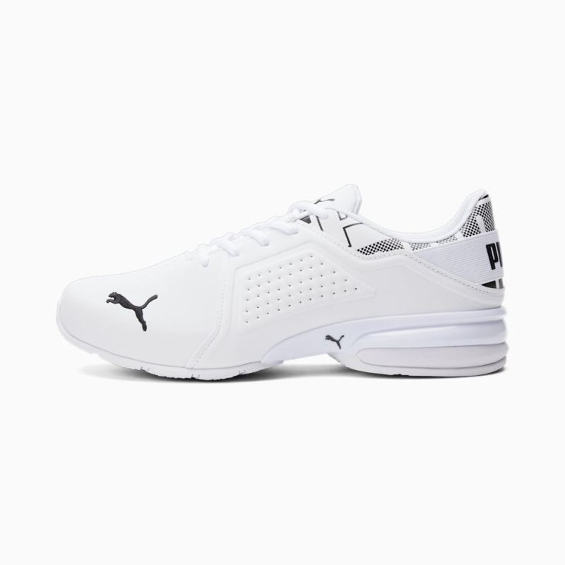 Puma | Men's Viz Runner Repeat Running Sneakers - White-Black - Click Image to Close