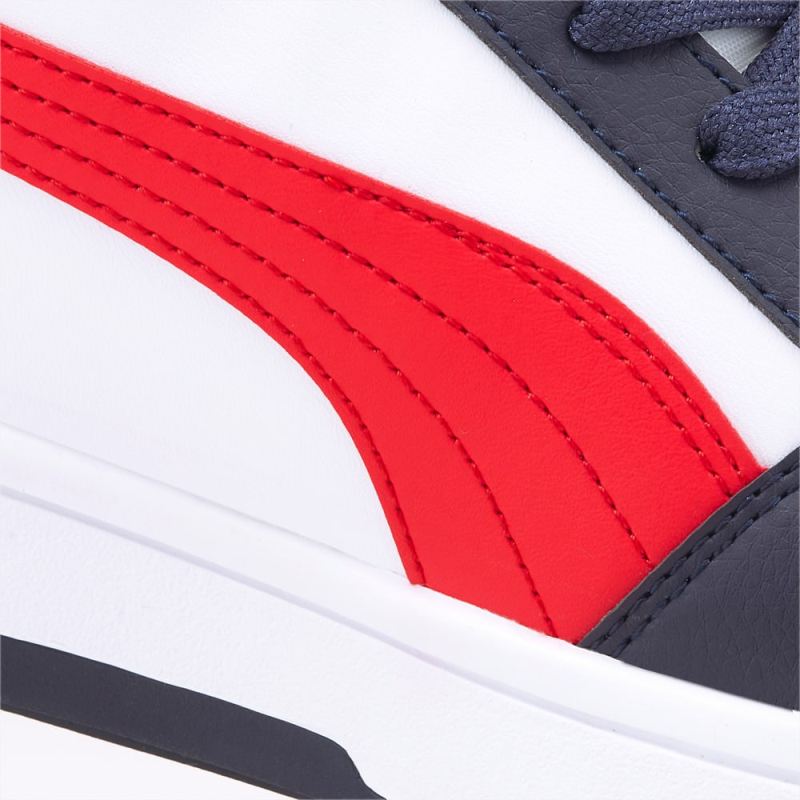 Puma | Men's Rebound LayUp Sneakers - Parisian Night-High Risk Red-White