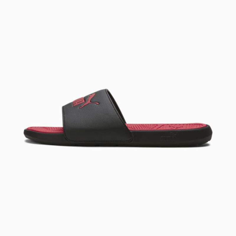 Puma | Men's Cool Cat 2.0 Slides - Black-Red-Red