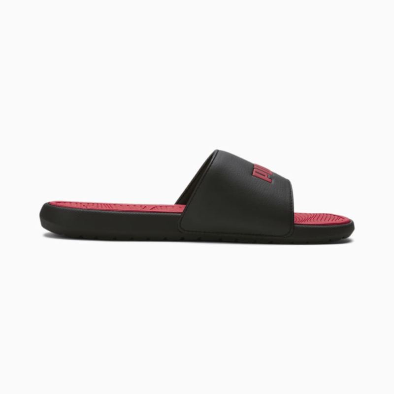 Puma | Men's Cool Cat 2.0 Slides - Black-Red-Red