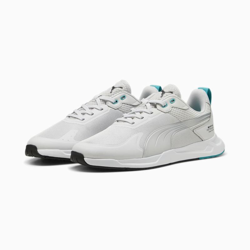 Puma | Men's Mercedes-AMG PETRONAS IONICspeed Driving Shoes - Feather Gray-Sheen Green