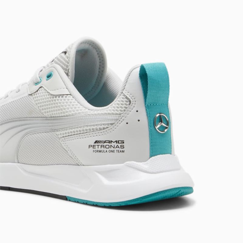 Puma | Men's Mercedes-AMG PETRONAS IONICspeed Driving Shoes - Feather Gray-Sheen Green