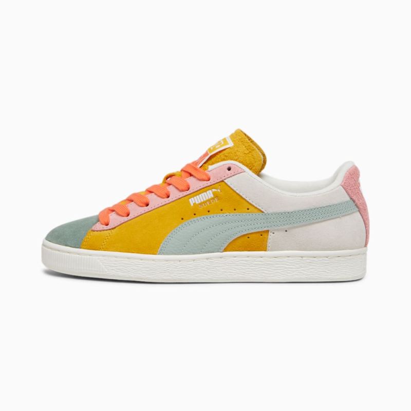 Puma | Men's Suede Icons Of Unity Sneakers - Warm White-Yellow Sizzle