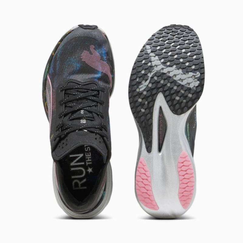 Puma | Women's Deviate NITRO Elite 2 'Marathon Series' Running Shoes - Black-Strawberry Burst-Yellow Blaze